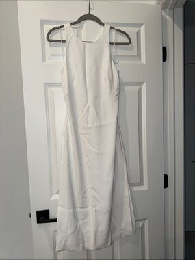 Theory White Sleeveless Midi Dress